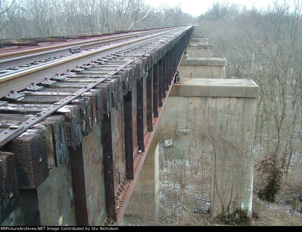 Ex B&O high bridge over Paint Creek at Greenfield OH